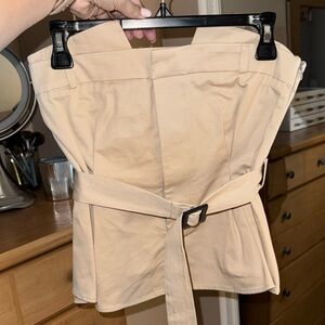 ZARA - Belted Gabardine Top